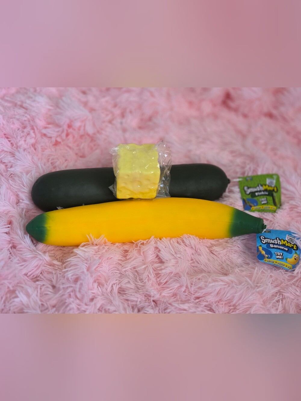 BANANNA, PICKLE, AND CHEESE SMUSHMART SQUISHY BUNDLE ♡